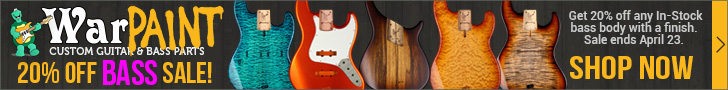 20% Off All Warmoth Painted Bass Bodies!