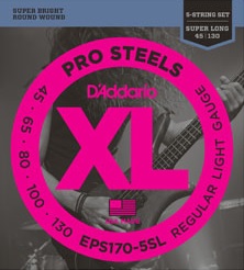 D'Addario ProSteels Strings, 5 String Set