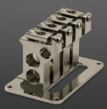 2TEK 4 String Bass Bridge, Bright Nickel