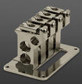 2TEK 4 String Bass Bridge, Bright Nickel