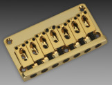 7 String Flat Mount Bridge, Gold
