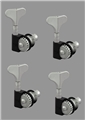 Schaller BM Light Bass Tuner, 4-In-Line Set, Left Side, Chrome