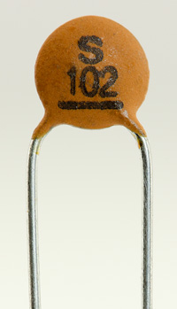 Capacitor, Ceramic Disc, .001uf, 50 Volt