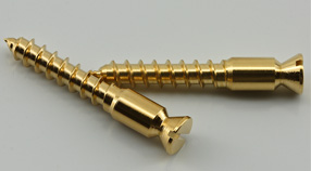 Floyd Wood Screws, Pair, Gold