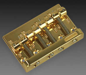 Gotoh 201, 4 String Bass Bridge, Gold