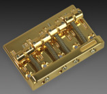 Gotoh 201, 4 String Bass Bridge, Gold