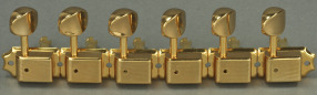 Vintage Tuners, Set of 6 Left Side, Gold