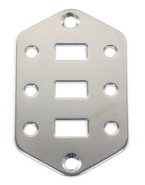Jaguar Lower Switch Plate, Chrome