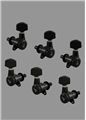 Schaller M6 Locking Tuner, 3+3 Set, Black