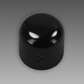 Round Top Knob, Black