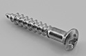 Humbucker Mtg Screw For Plastic Rings, Dozen, Chrome