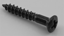 Humbucker Mtg Screw For Plastic Rings, Dozen, Black