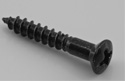 Humbucker Mtg Screw For Plastic Rings, Dozen, Black