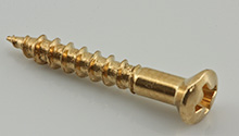 Humbucker Mtg Screw For Plastic Rings, Dozen, Gold