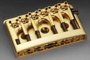 Schaller 475, 6 String Flat Mount Bridge, Gold