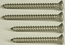 Neck Screw, Set of 2+2 for Contoured Heel, Chrome
