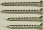 Neck Screw, Set of 2+2 for Contoured Heel, Chrome