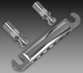 Gotoh Stop Tail Piece, Chrome