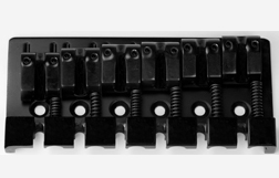 Takeuchi TG6 6 String Bass Bridge, 16.5mm Pitch, Black