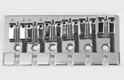 Takeuchi TG6 6 String Bass Bridge, 16.5mm Pitch, Chrome