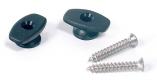 Vinyl T Strap Buttons, Pair, Black