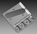 Vintage Tele® 3 Saddle Bridge, Chrome