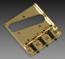 Vintage Tele® 3 Saddle Bridge, Gold