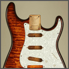 Amber Dye Quilt Maple Stratocaster Body