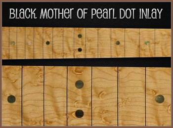 Black Mother Of Pearl Dot Inlay