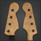 Fretless Birdseye Maple J Bass neck