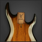 Black Korina Dinky P Bass with a Black-to-Yellow finish