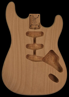 One Piece Swamp Ash Strat Replacement Body