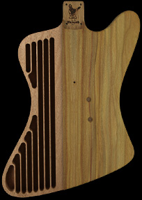 Mahogany with Canary top (cut away to show chambers)