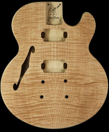 Flame Maple on Swamp Ash L5S body
