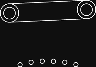 Recessed Tune-O-Matic with Arched String-Through Holes