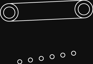 Recessed Tune-O-Matic with Angled String-Through Holes