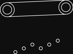 Recessed Tune-O-Matic with Staggered String-Through Holes