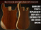 Mahogany Strat replacement body with a Cocobolo top and Ivoroid binding thumb