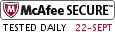 McAffe Secure Tested Daily