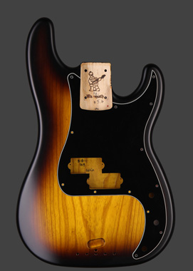 Short Scale P-Style Bass Guitar Body